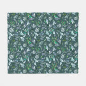 Waterverf gestorven bladeren 5 fleece deken (Voorkant (Horizontaal))