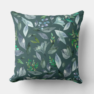 Waterverf gestorven bladeren 5 kussen