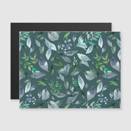 Waterverf gestorven bladeren 5 magnetische uitnodiging (Voorkant / Achterkant)