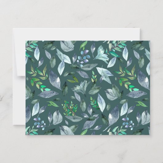 Waterverf gestorven bladeren 5 magnetische uitnodiging (Voorkant)