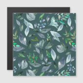 Waterverf gestorven bladeren 5 magnetische uitnodiging (Voorkant / Achterkant)