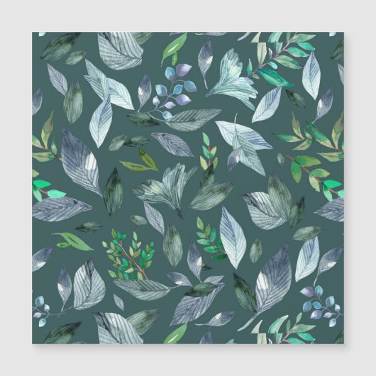 Waterverf gestorven bladeren 5 magnetische uitnodiging (Voorkant)