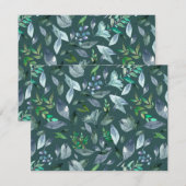 Waterverf gestorven bladeren 5 save the date (Voorkant / Achterkant)