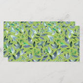 Waterverf gestorven bladeren 6 aankondiging (Voorkant / Achterkant)