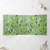 Waterverf gestorven bladeren 6 drieluik aankondiging (Binnen)