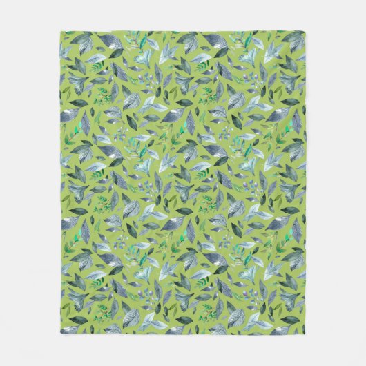 Waterverf gestorven bladeren 6 fleece deken (Voorkant)