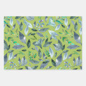 Waterverf gestorven bladeren 6 inpakpapier vel (Voorkant 3)