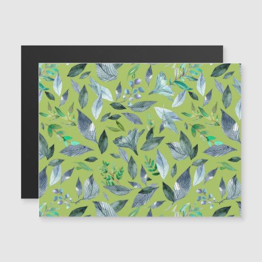 Waterverf gestorven bladeren 6 magnetische uitnodiging (Voorkant / Achterkant)