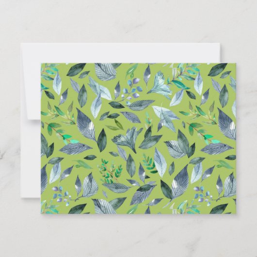 Waterverf gestorven bladeren 6 save the date (Voorkant)