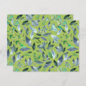 Waterverf gestorven bladeren 6 save the date (Voorkant / Achterkant)