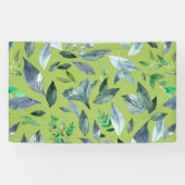 Waterverf gestorven bladeren 6 spandoek (Horizontaal)
