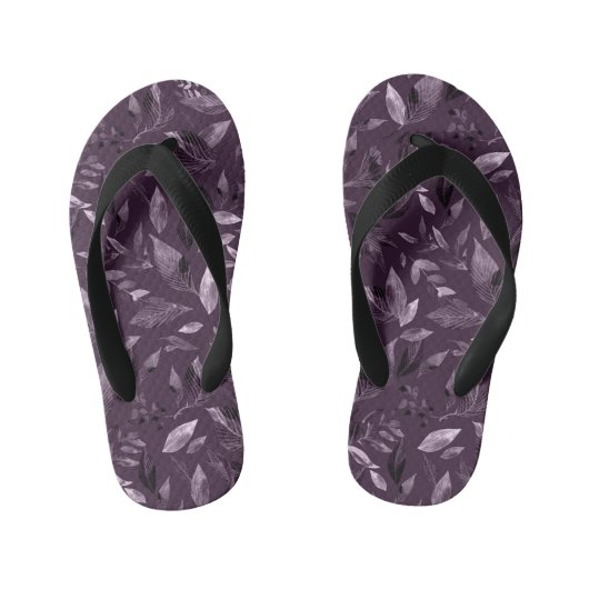 Waterverf gestorven bladeren 7 kinder teenslippers (Voetbed)