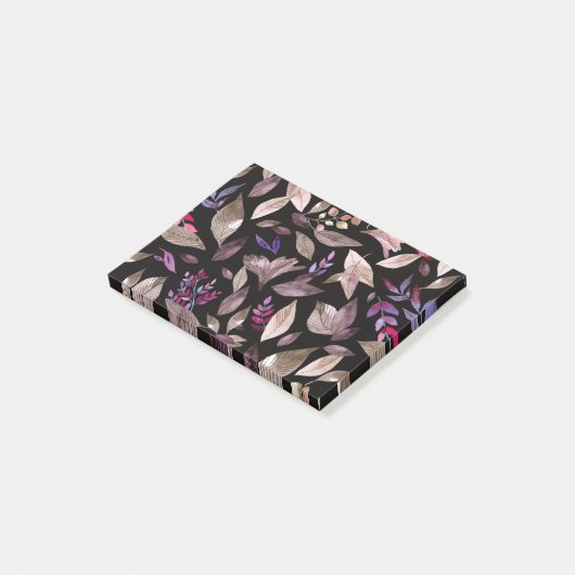 Waterverf gestorven bladeren post-it® notes (Schuin)