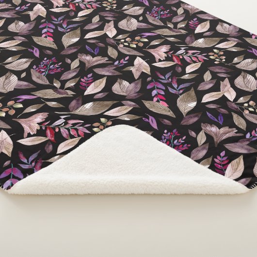 Waterverf gestorven bladeren sherpa deken (3/4)