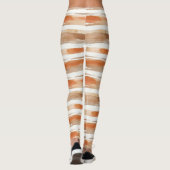 Waterverf Gestreept - Aardse Koffietonen(3) Leggings (Achterkant)
