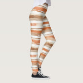 Waterverf Gestreept - Aardse Koffietonen(3) Leggings (Rechts)