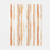 Waterverf Gestreept - Aardse Koffietonen(4) Fleece Deken (Voorkant)