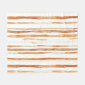 Waterverf Gestreept - Aardse Koffietonen(4) Fleece Deken (Voorkant (Horizontaal))
