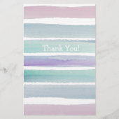 Waterverf Gestreepte Baby shower Bingo (Achterkant)