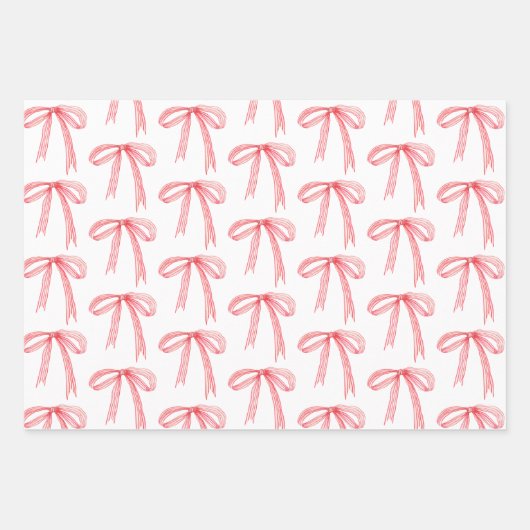 Waterverf Gestreepte Lintkrans Kerstmis Inpakpapier Vel (Voorkant 2)