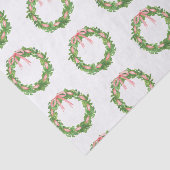 Waterverf Gestreepte Lintkrans Kerstmis Tissuepapier (Detail)