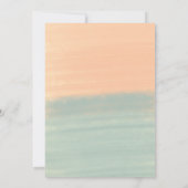 Waterverf gestructureerd baby shower Peach Green Kaart (Achterkant)