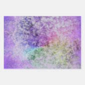 Waterverf getextureerde Paarse violette regenboog Inpakpapier Vel (Voorkant 2)