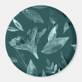 Waterverf gevallen bladeren 10 magneet (Voorkant)