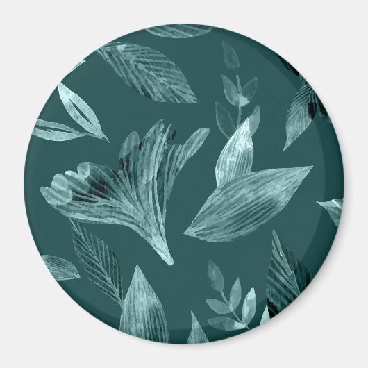 Waterverf gevallen bladeren 10 magneet (Voorkant)