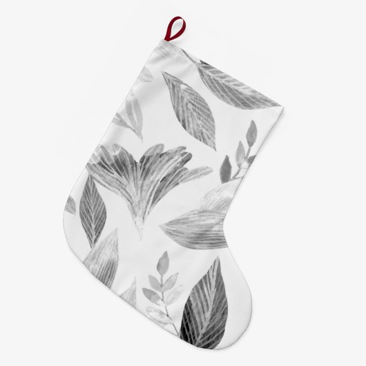 Waterverf gevallen bladeren 8 grote kerstsok (Voorkant (Hangend))