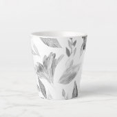 Waterverf gevallen bladeren 8 latte mok (Voorkant)