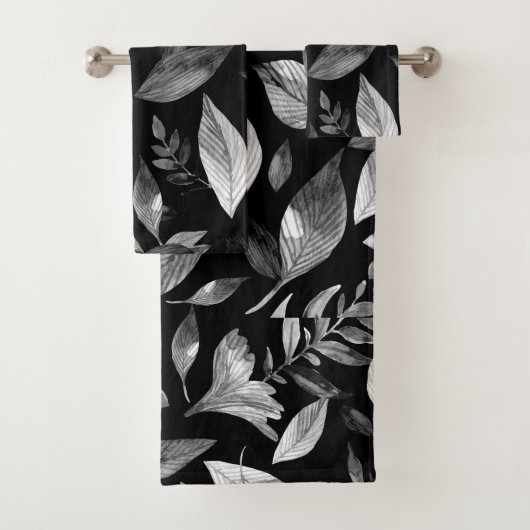 Waterverf gevallen bladeren 9 bad handdoek (Insitu)