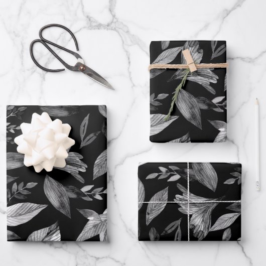 Waterverf gevallen bladeren 9 inpakpapier vel (Voorkant)