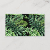 Waterverf gevarieerd Monstera Tropische Nursery Visitekaartje (Achterkant)