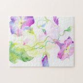 Waterverf, geverfd, convolvulus bloemen legpuzzel (Horizontaal)