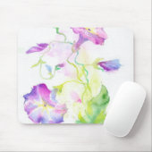 Waterverf, geverfd, convolvulus bloemen muismat (Met muis)