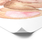 Waterverf geverfde spoeling Bunny Rabbit Poster (Hoek)