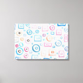 waterverf geverfde vormen canvas afdruk (Voorkant)