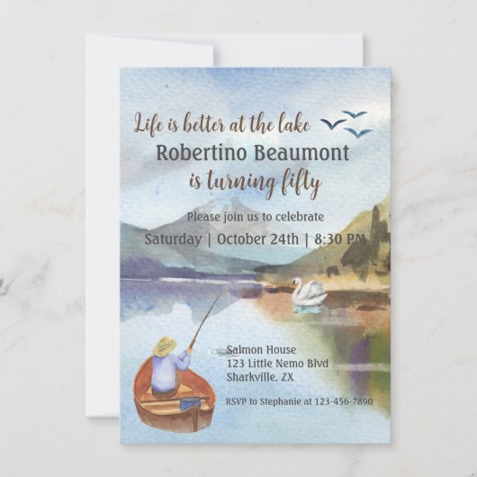 Waterverf Gevist op het 50ste verjaardagsfeest van Aankondiging (Voorkant)