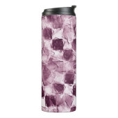 Waterverf gevlekte textuurachtergrond. Handtekenin Thermosbeker (Gedraaid links)