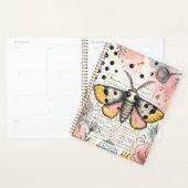 Waterverf Gevlekte Tijgermot Roze Goud Boho Kunst Planner (Display)