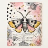 Waterverf Gevlekte Tijgermot Roze Goud Boho Kunst Planner (Achterkant)