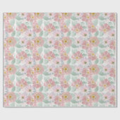 Waterverf gevoelige bloemen. cadeaupapier (Vlak)