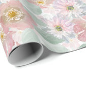 Waterverf gevoelige bloemen. cadeaupapier (Rol Hoek)