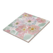 Waterverf gevoelige bloemen. tegeltje (Zijkant)