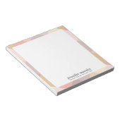 Waterverf Gevoelige monogram met warm palet Notitieblok (Schuin)