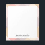 Waterverf Gevoelige monogram met warm palet Notitieblok<br><div class="desc">Elegant gepersonaliseerd notitieblok met een duidelijk vormgegeven waterverf grens in het warme zomerpalet van roze, grijze, mauve, gele en roomkleurige zomerkleur, Perfetct om in cadeaus of pakket voor online bestellingen te komen, Schrijf een persoonlijke notitie voor een professionele uitstraling.</div>