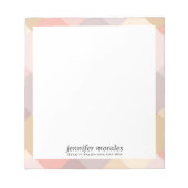 Waterverf Gevoelige monogram met warm palet Notitieblok (Voorkant)