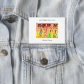 Waterverf, Geweldige Afrikaanse kunst Zomercarnava Button (Insitu)