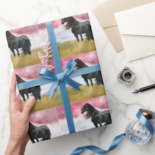 Waterverf geweldige paarden cadeaupapier (Geschenken)